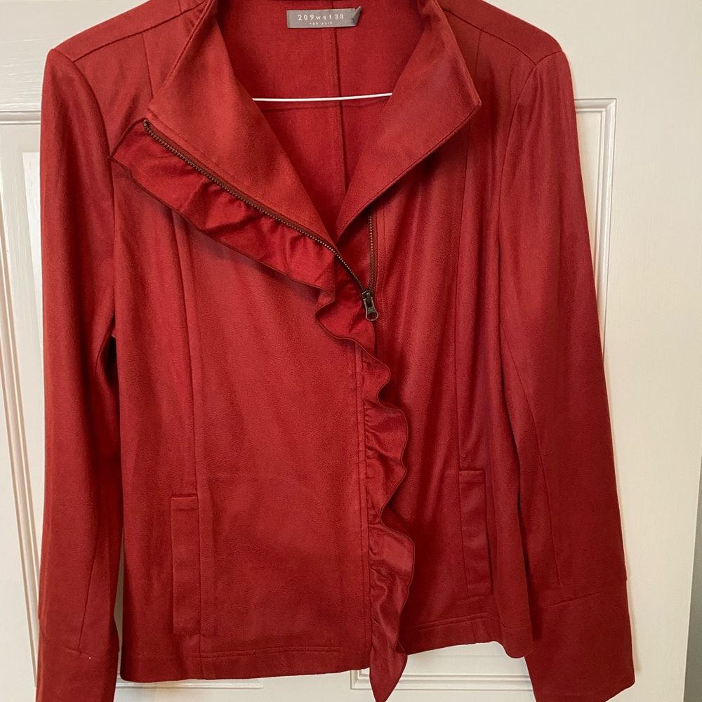209wst38 red ultra suede jacket.